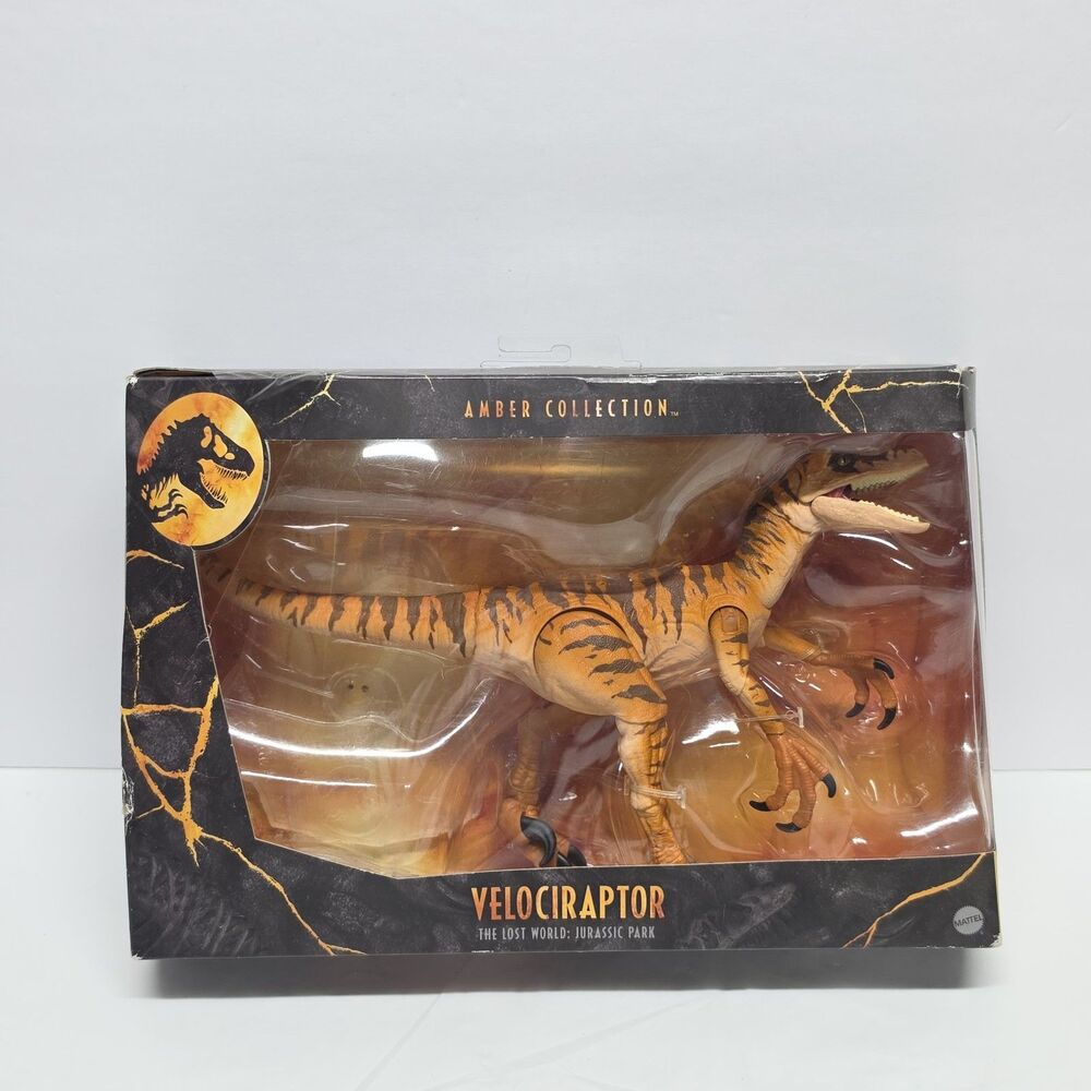 Jurassic Park Amber Collection Velociraptor The Lost World Action Figure NEW